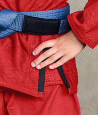 elite core red boys preshrunk bjj gi jacket