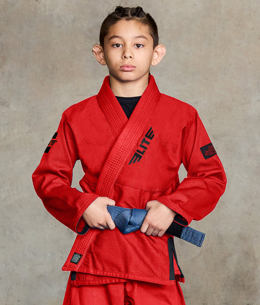 core red brazilian jiu jitsu kids bjj gi