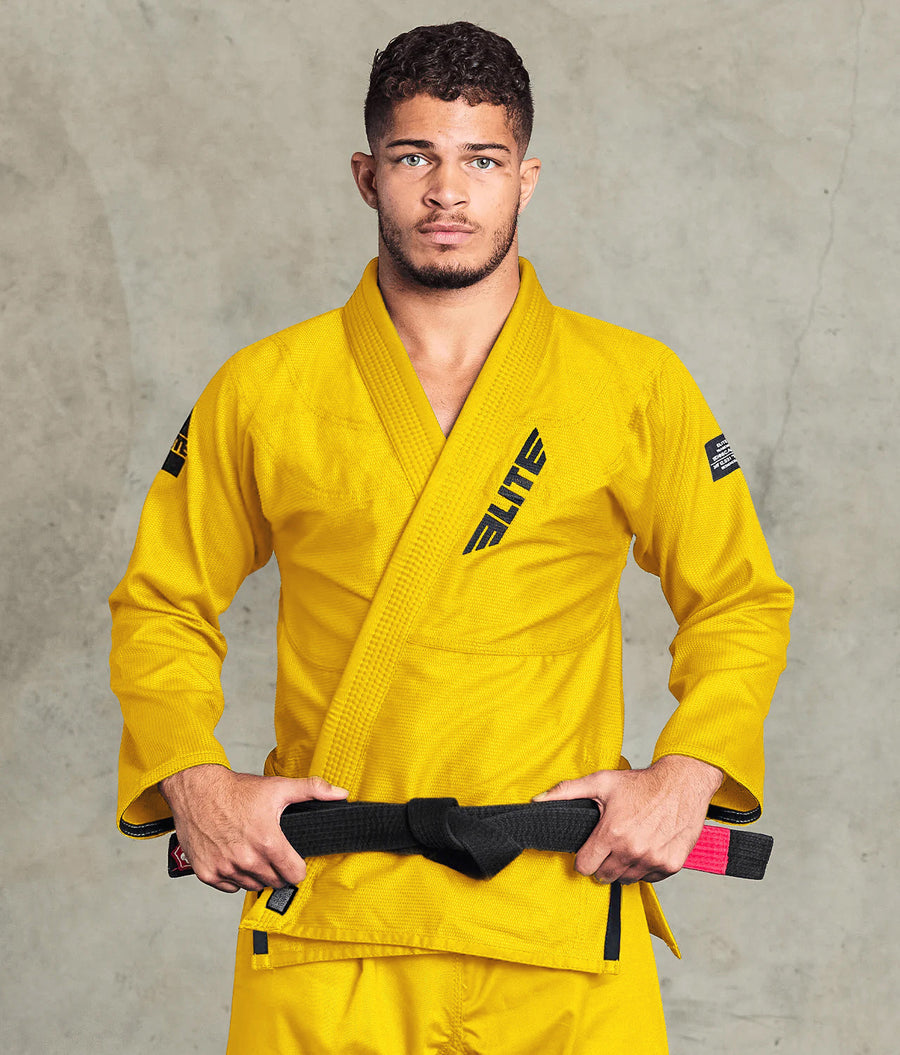 core yellow brazilian jiu jitsu mens bjj gi