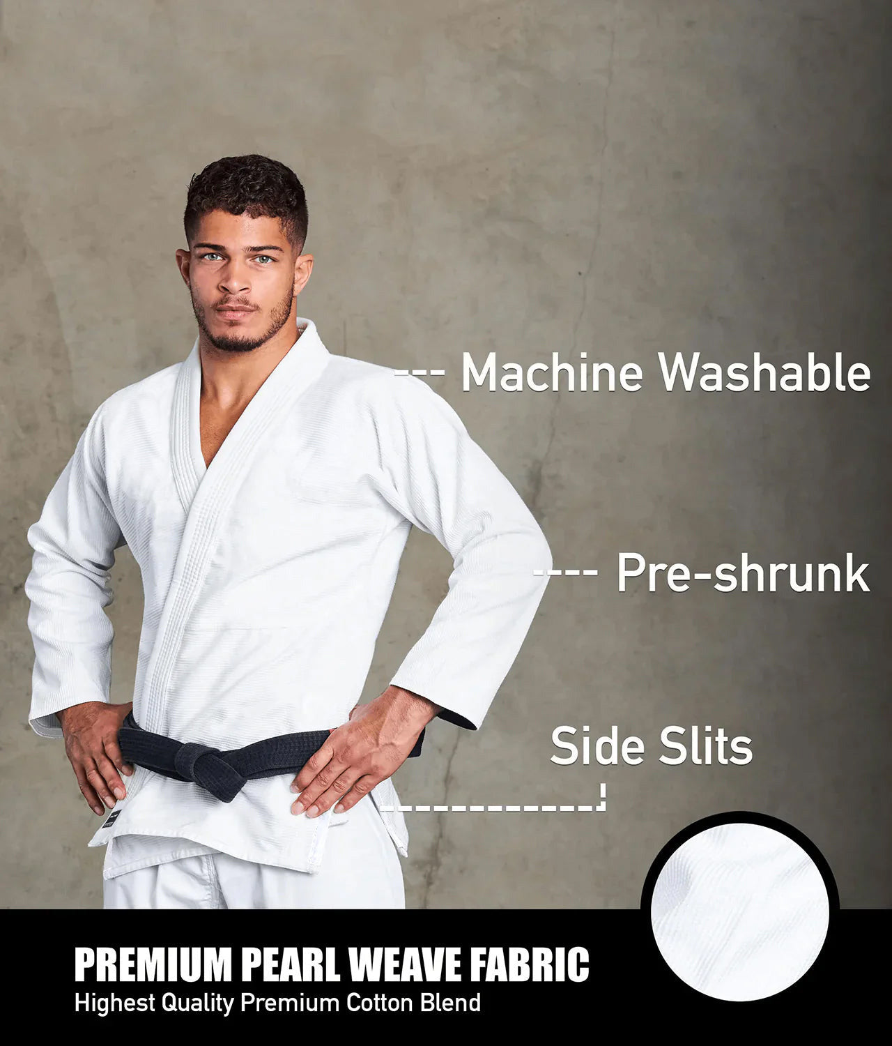 Essential White Adults Brazilian Jiu Jitsu Gi
