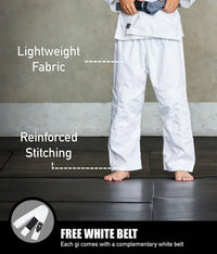 Essential White Kids Brazilian Jiu Jitsu Gi