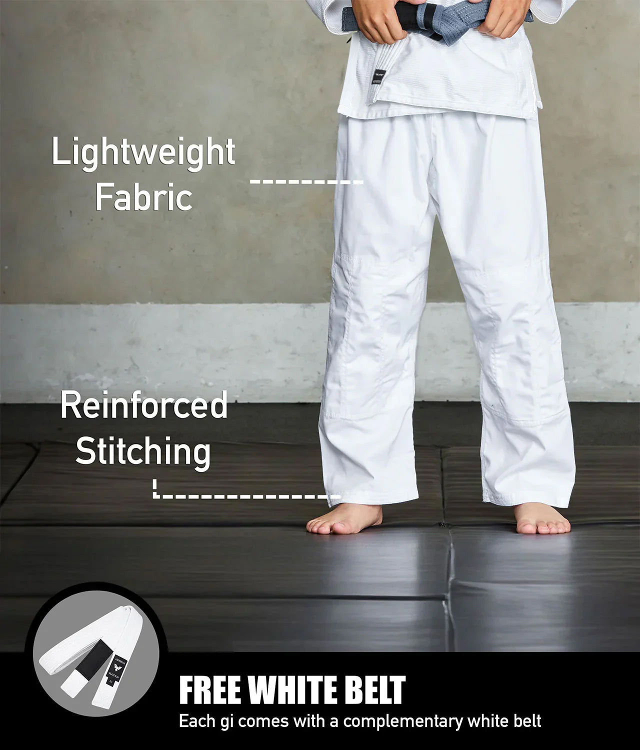 Essential White Kids Brazilian Jiu Jitsu Gi