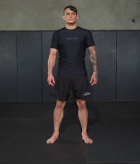 Standard Brown Short Sleeve No-Gi Mens BJJ Rash Guard