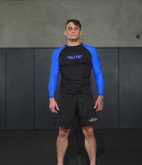 Standard Blue Long Sleeve No-Gi Mens BJJ Rash Guard