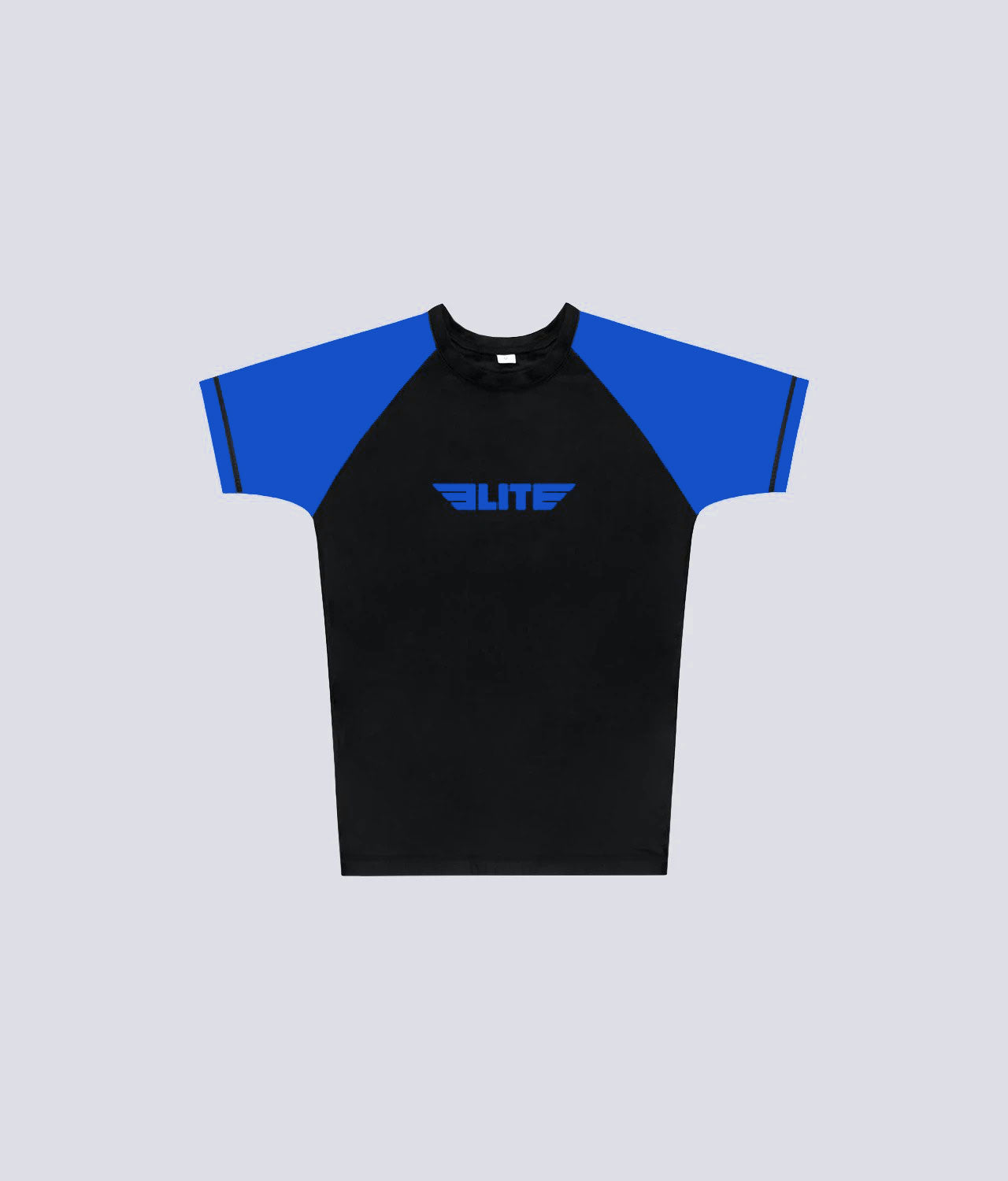 standard blue short sleeve womens no-gi bjj rash guard comfortable & secure