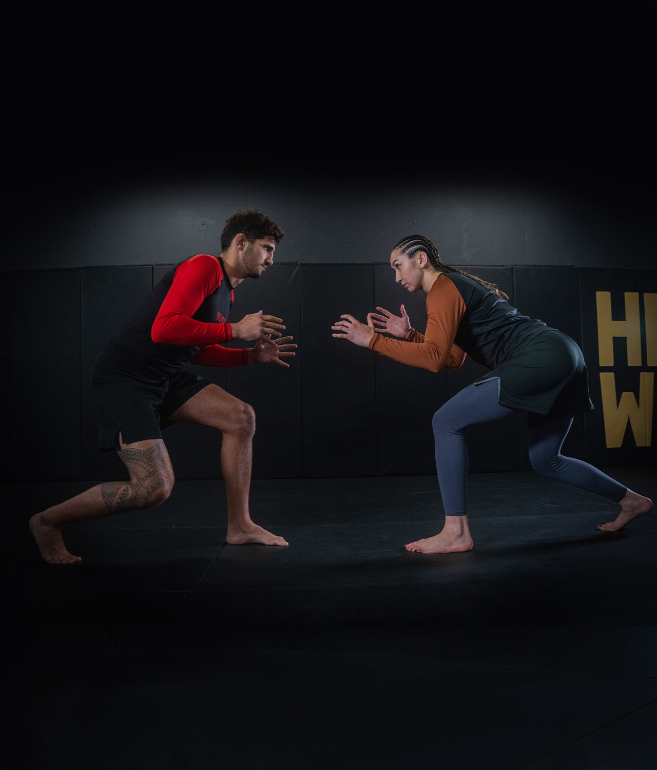 standard brown long sleeve womens no-gi bjj rash for grappling