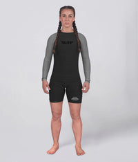 standard gray lighweight long sleeve womens bjj rash guard