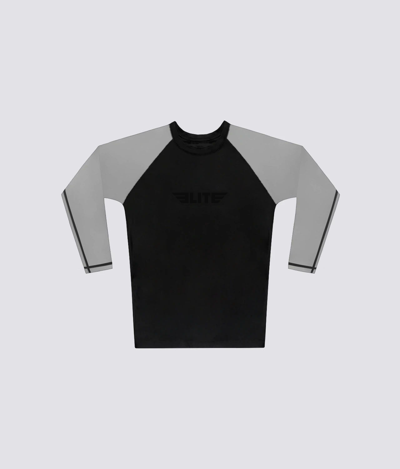 standard gray long sleeve womens no-gi bjj rash guard comfortable & secure