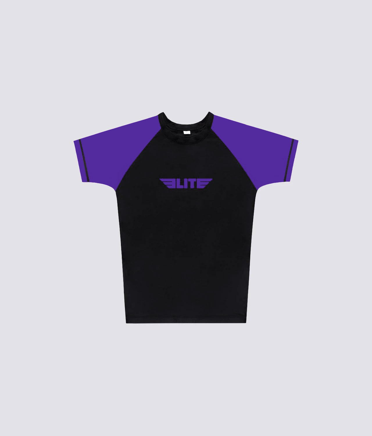 standard purple short sleeve womens no-gi bjj rash guard comfortable & secure