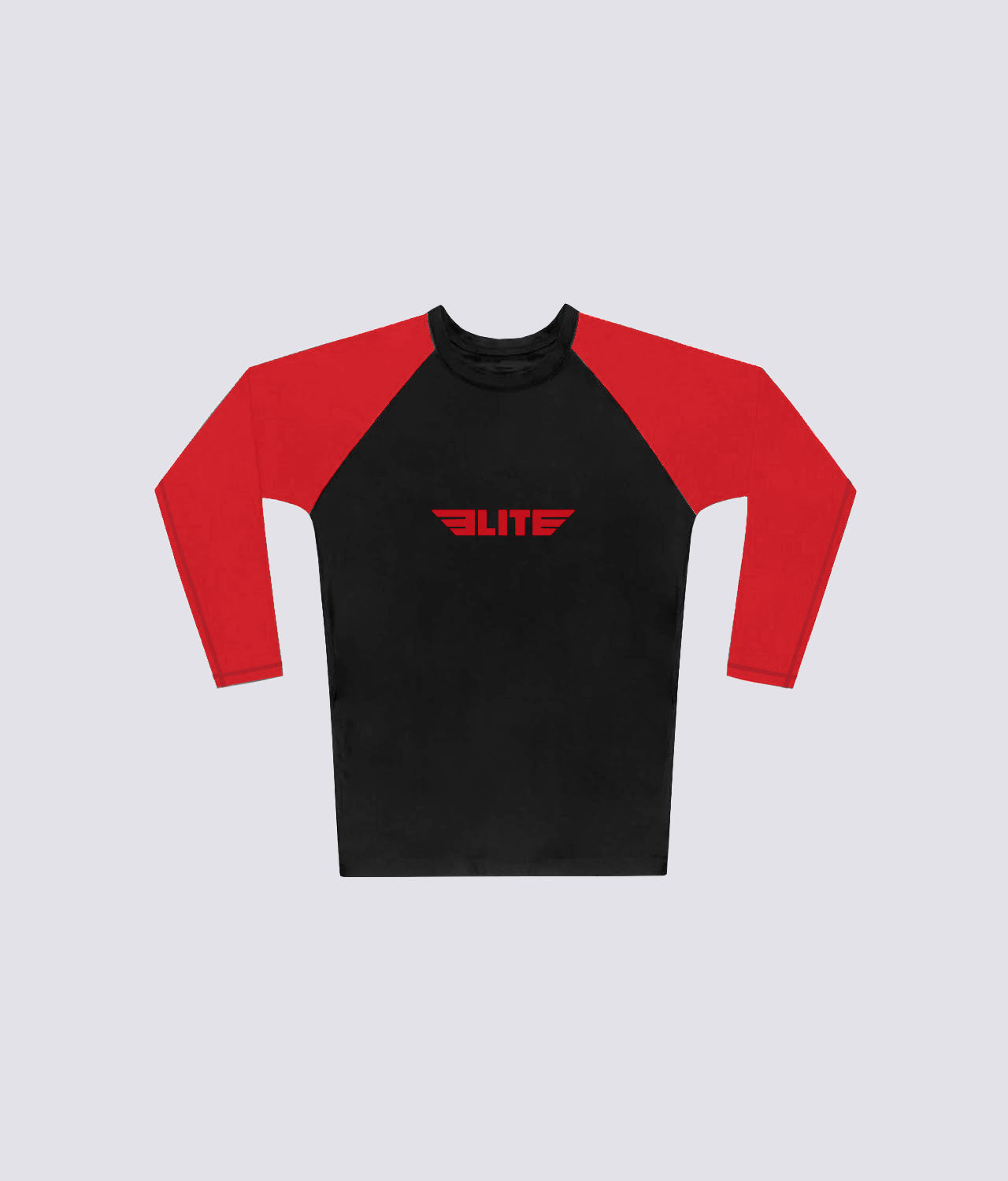 standard red long sleeve womens no-gi bjj rash guard comfortable & secure