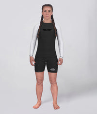 standard white lighweight long sleeve womens bjj rash guard